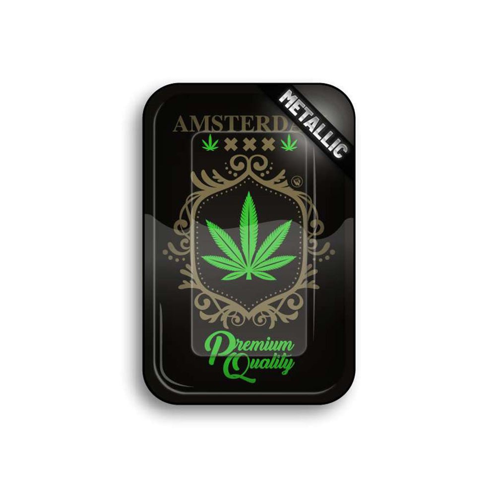 FIRE - FLOW™ Rolling Tray – Amsterdam Leaf Gold - 7SMART
