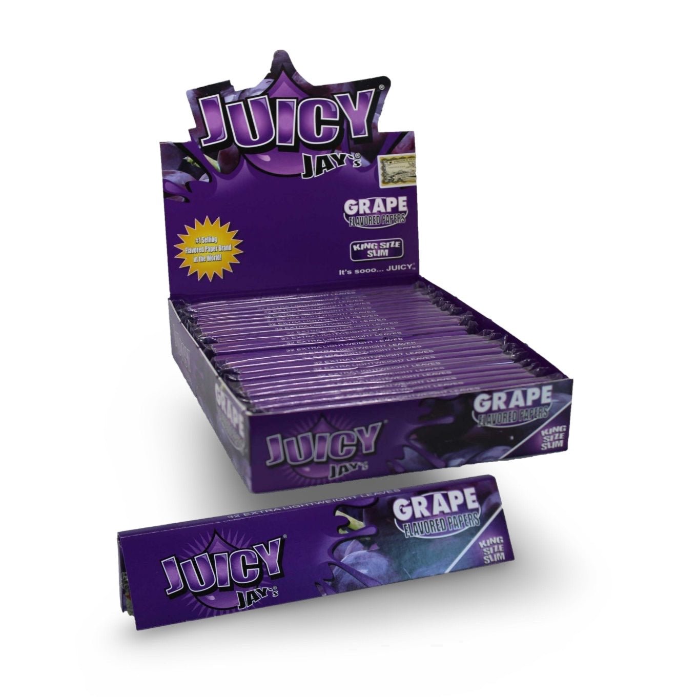 Juicy Jay’s Grape Flavoured Vloei – King Size Slim - 7SMART