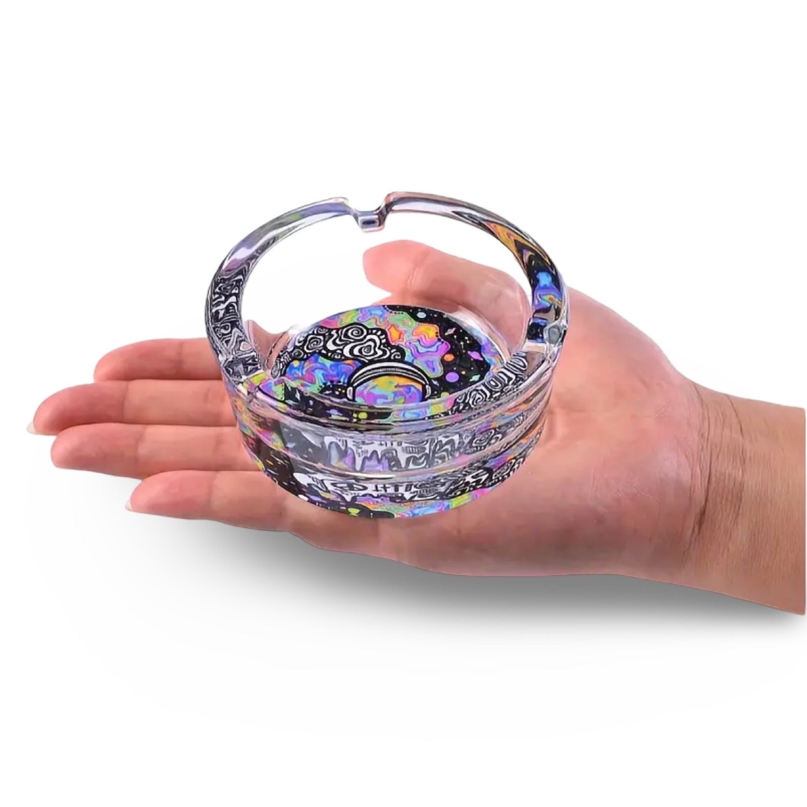 Glazen Asbak 3 Designs 85mm - 7SMART