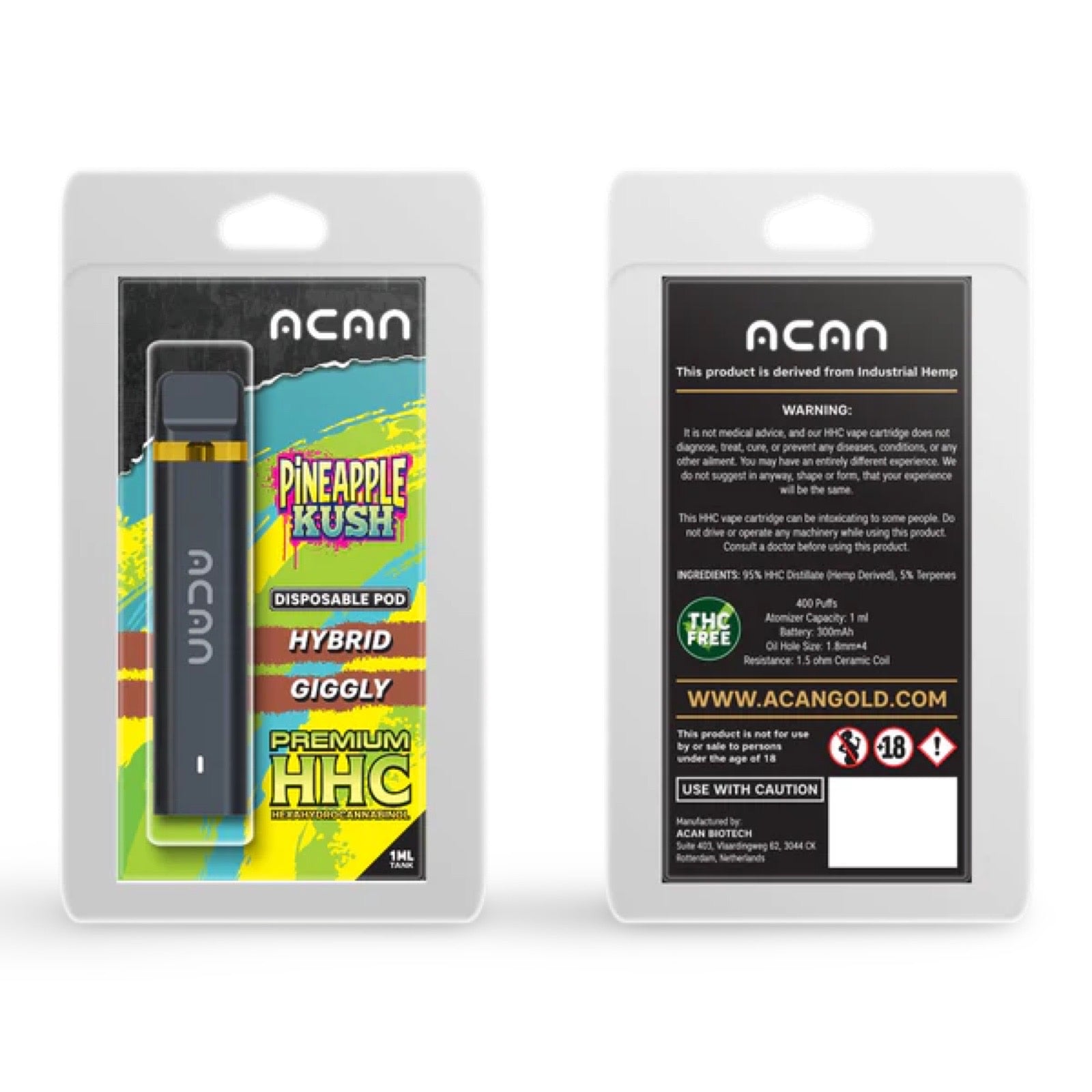 ACAN Pineapple Kush HHC Vape 1ML - 7SMART