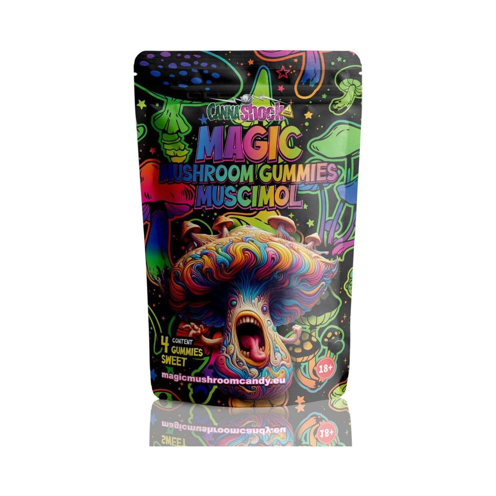 Magic Mushroom Muscimol Gummies - Sweet (4 stuks) - 7SMART