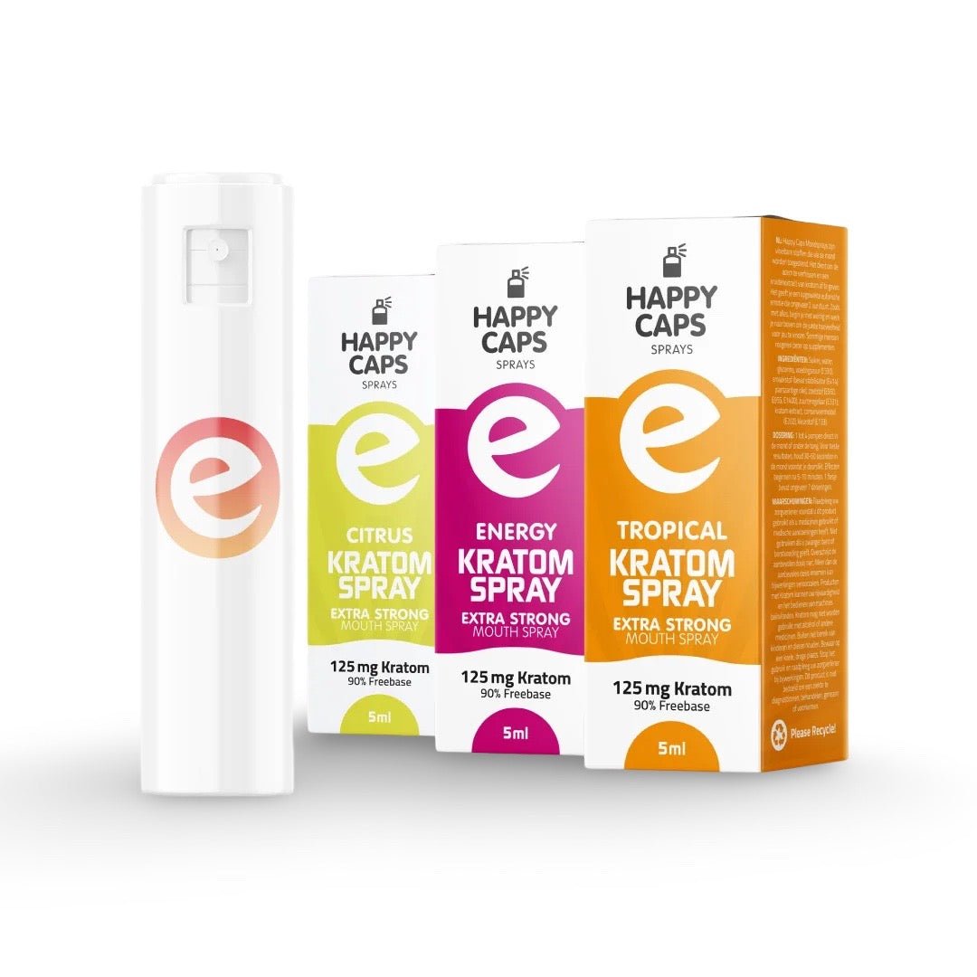 Happy Caps – Kratom Spray 125mg (Tropical, Energy & Citrus) - 7SMART