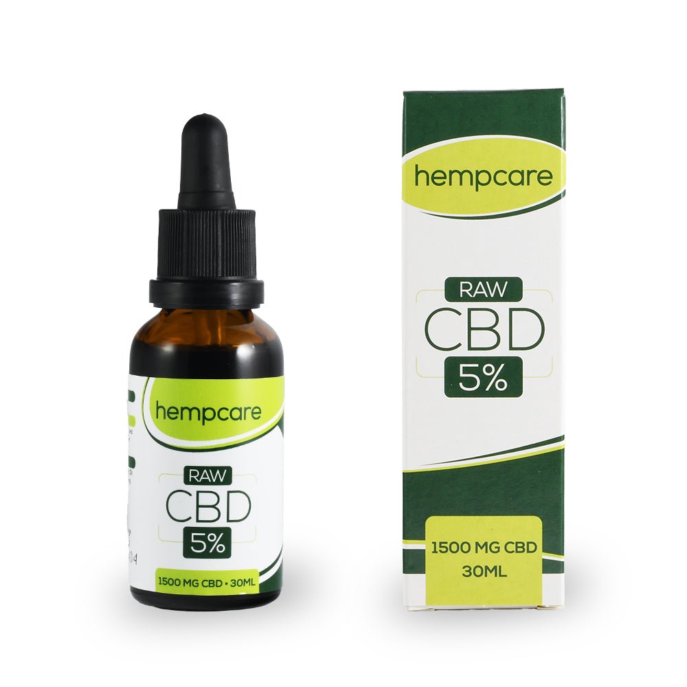 HempCare RAW 5 procent CBD Olie - 30 ml - 7SMART
