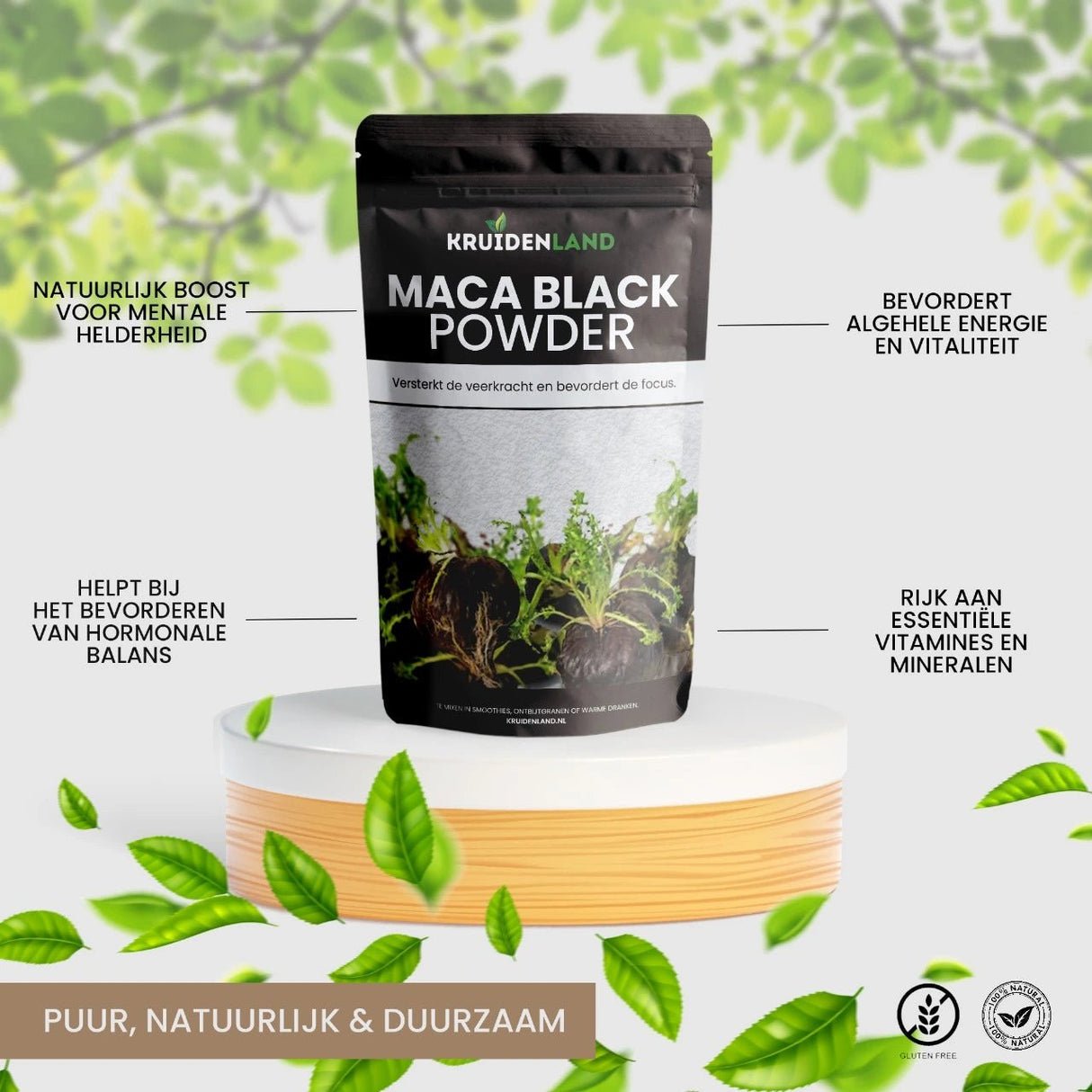 Zwarte Maca Poeder 250 gram - 7SMART