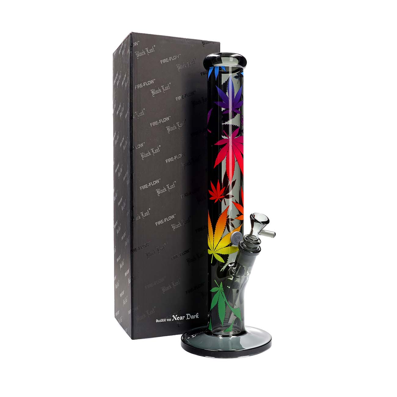 FIRE - FLOW⢠X Black Leaf Bong LEAVES GRADIENT - 7SMART