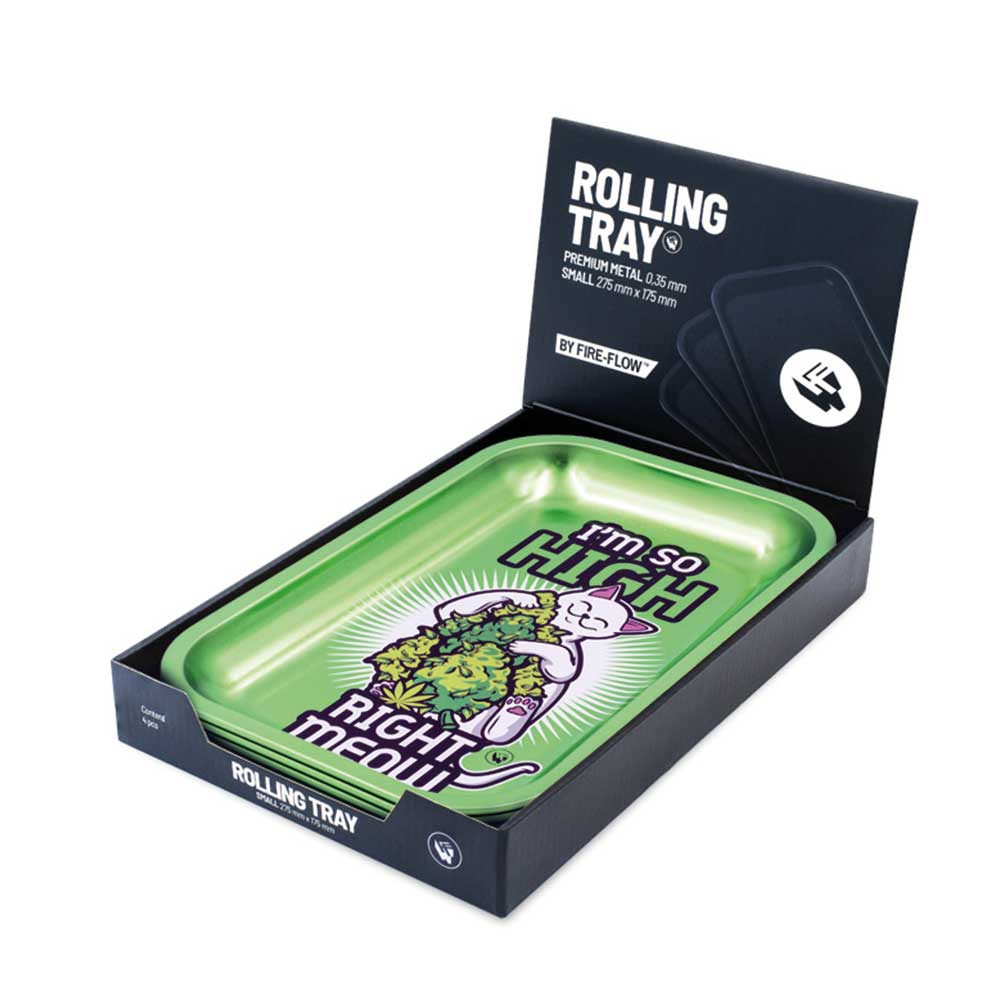 Metal Rolling Tray High Right Meow - 7SMART