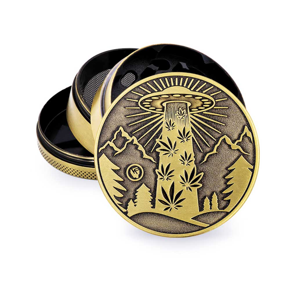 FIRE - FLOW™ Grinder – Gold 420 UFO (60mm) - 7SMART