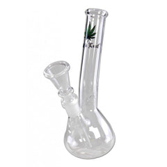 Black Leaf Glass Bong 18cm