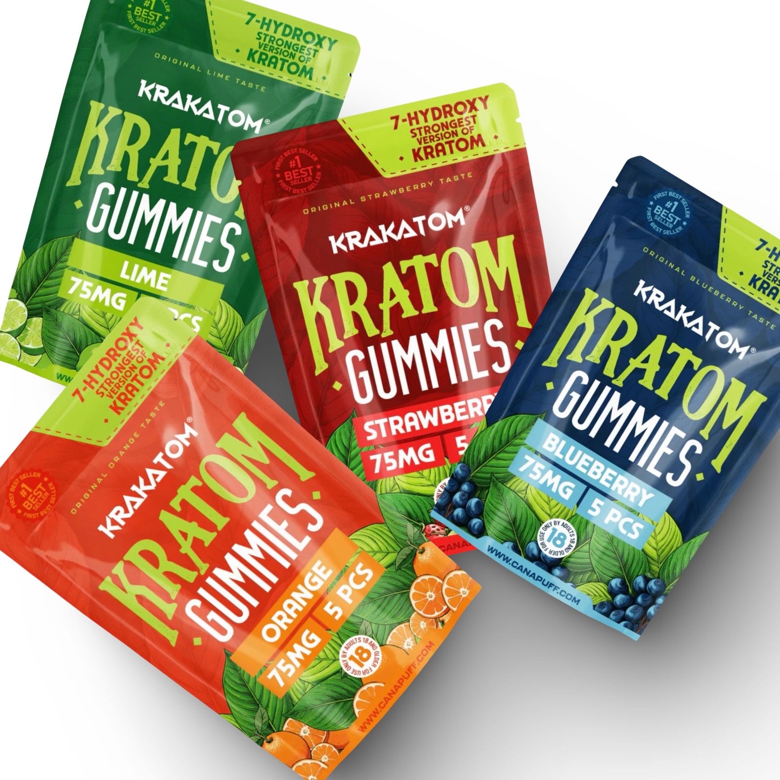 7 - OH Kratom Gummies – 75mg per gummy, 5 stuks per verpakking - 7SMART