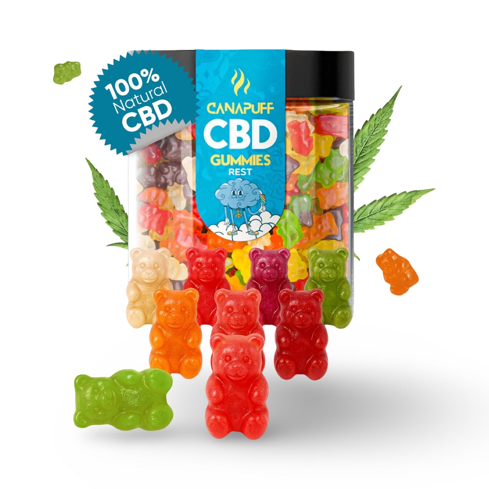 CanaPuff CBD Gummies – 150 mg per stuk | 10 - Pack &amp; 25 - Pack - 7SMART