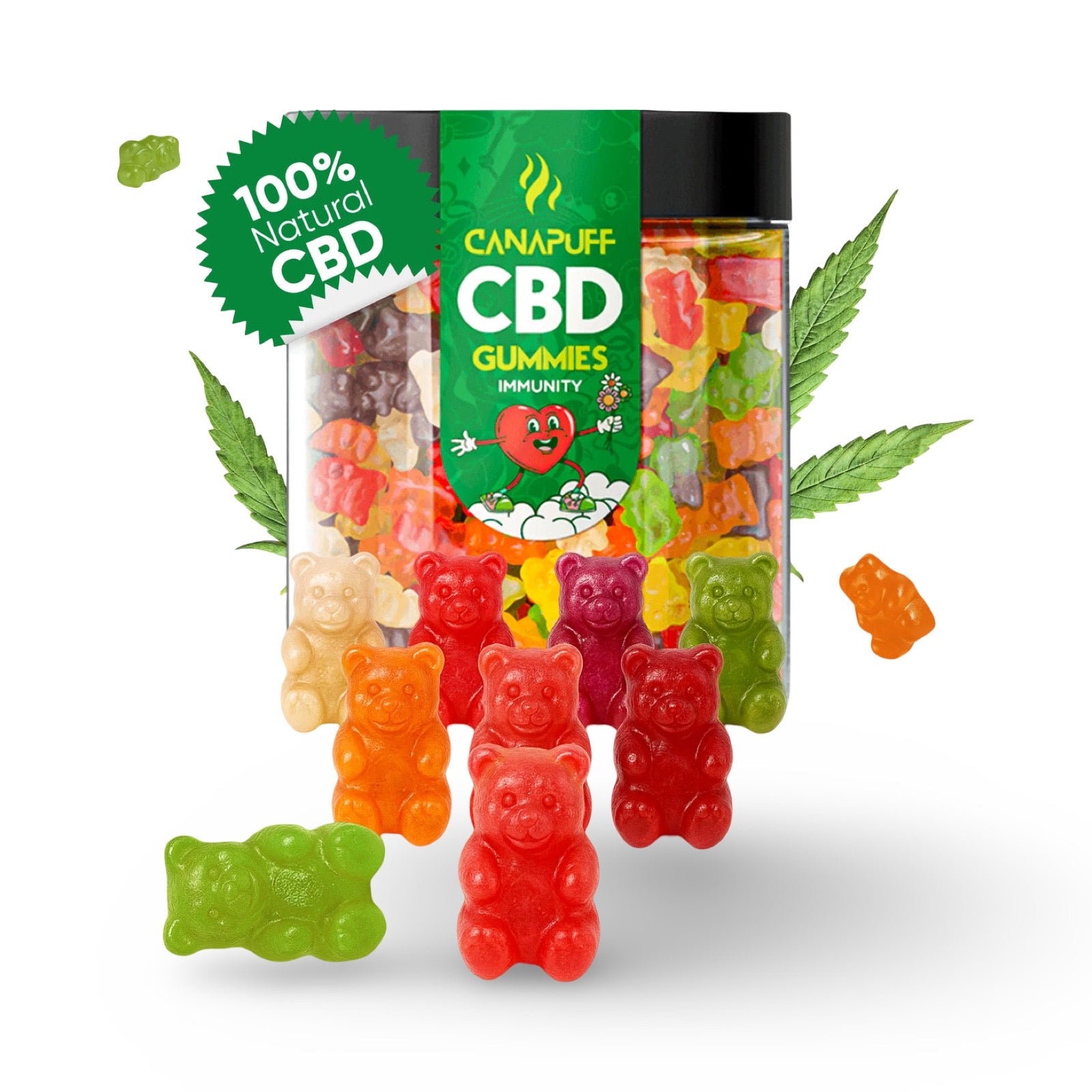 CanaPuff CBD Gummies – 150 mg per stuk | 10 - Pack &amp; 25 - Pack - 7SMART