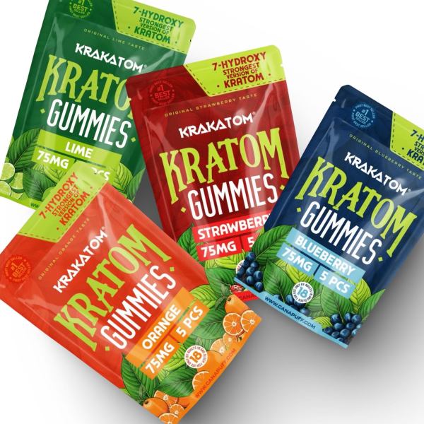 7-OH Kratom Gummies – 75mg per gummy, 5 stuks per verpakking